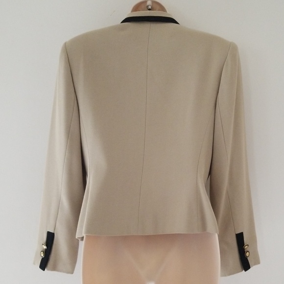 Kasper A.S.L. Petite Beige Blazer Jacket Size 8P - Picture 5 of 8